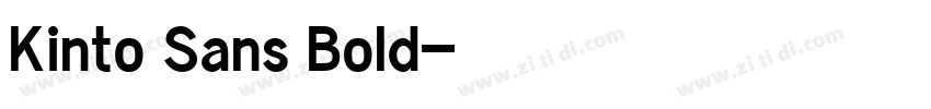 Kinto Sans Bold字体转换